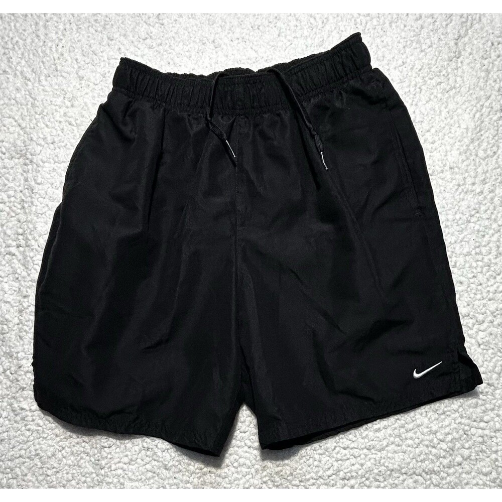 Nike Swim Trunks Size S Black Mesh Lining Swim Shorts NESSA559